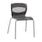 Flash Furniture Gray Plastic Stack Chair with Lumbar Support RUT-NC618-GY-GG - alternate 6